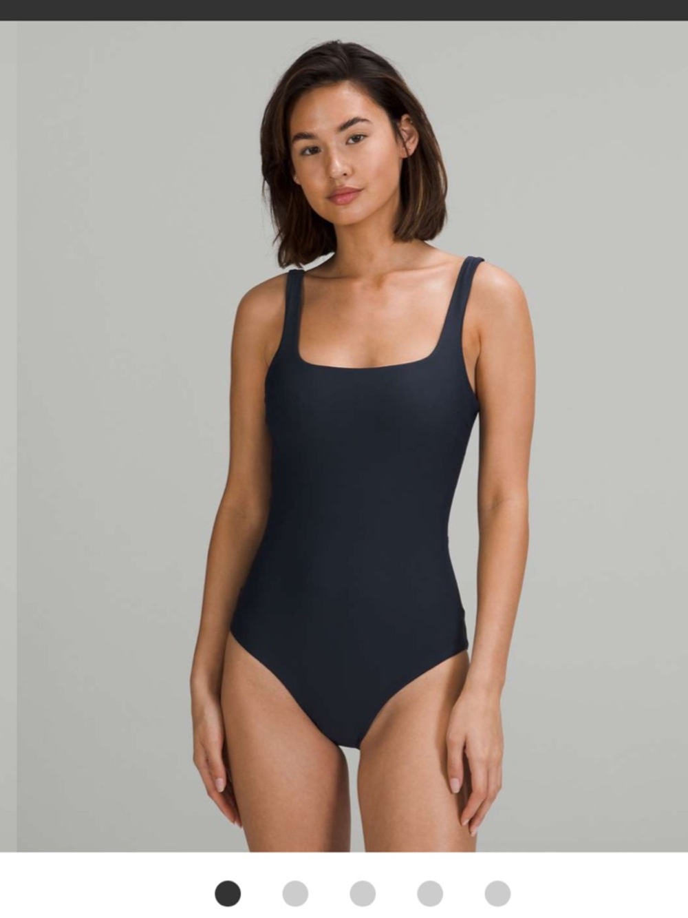 Lululemon Waterside‎ Square-Neck One-Piece Swimsuit Navy 6